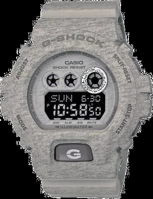Montre homme Casio GD-X6900HT-8ER, cadran gris et bracelet silicone ton sur ton