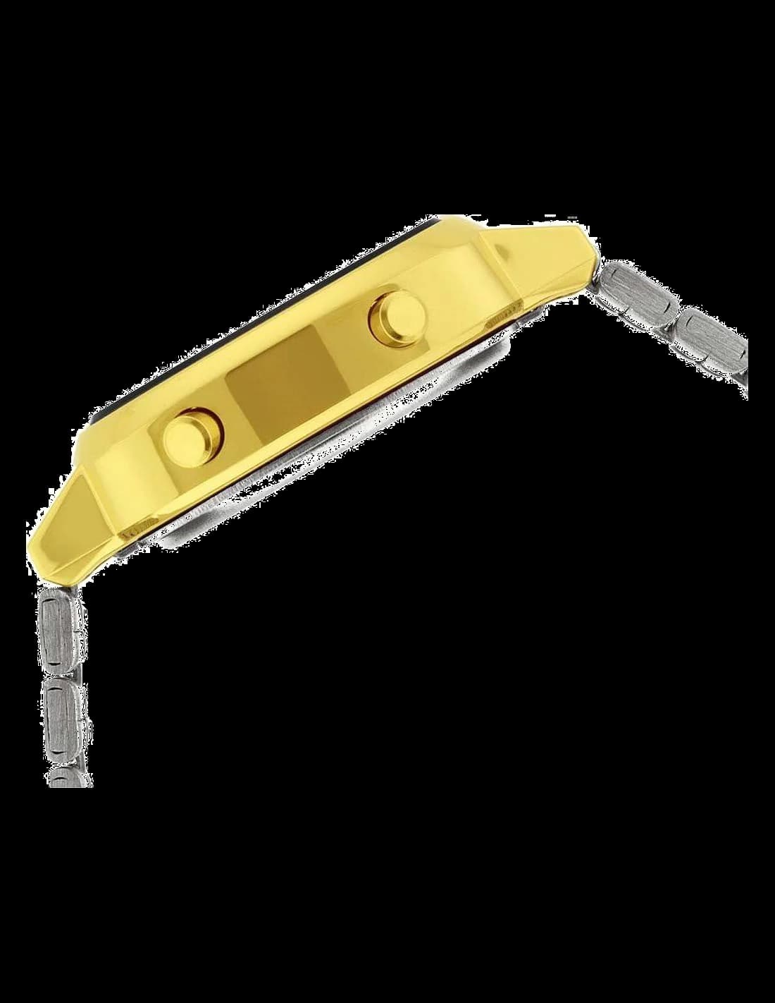 Bracelet Casio LA670WEGA-9EF en métal doré, mailles fines ajustables, fermoir déployante