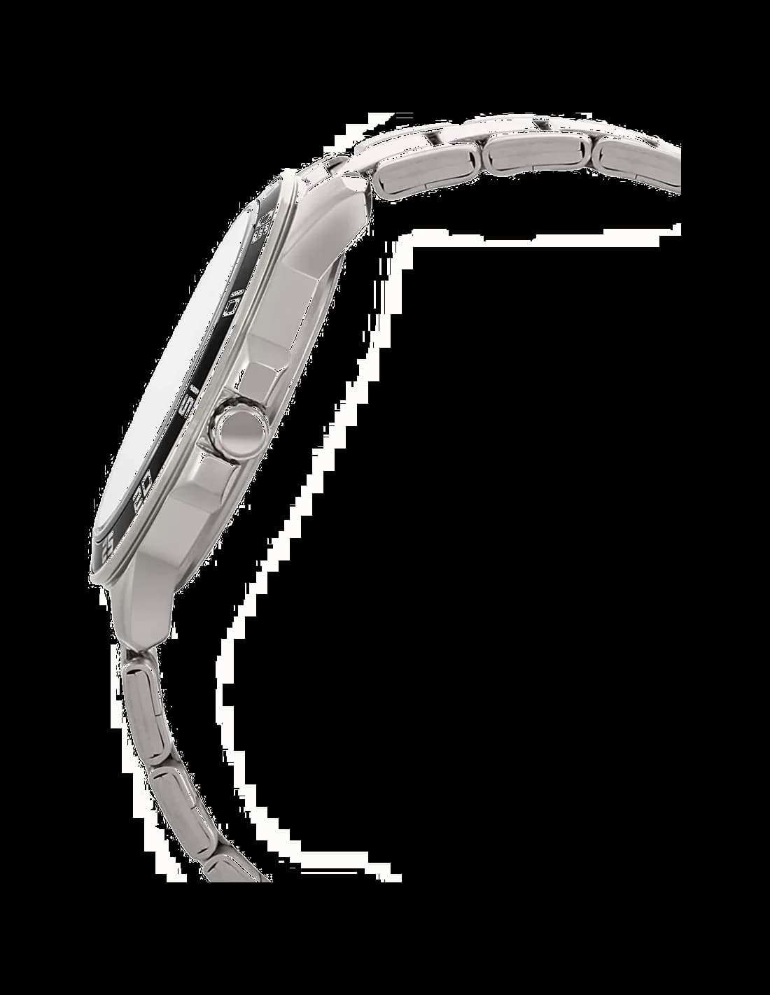 Boîtier Casio MTP-1300D-1AVEF rond en acier, lunette lisse et fine, verre minéral, vissé, profil épuré
