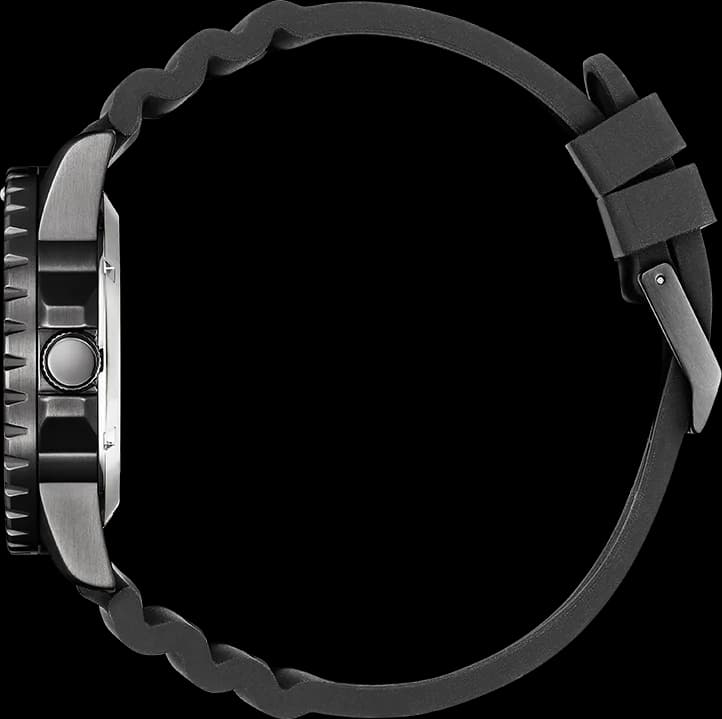 Bracelet Citizen NJ0125-11E en silicone noir texturé, boucle ardillon, confort et résistance pour le sport