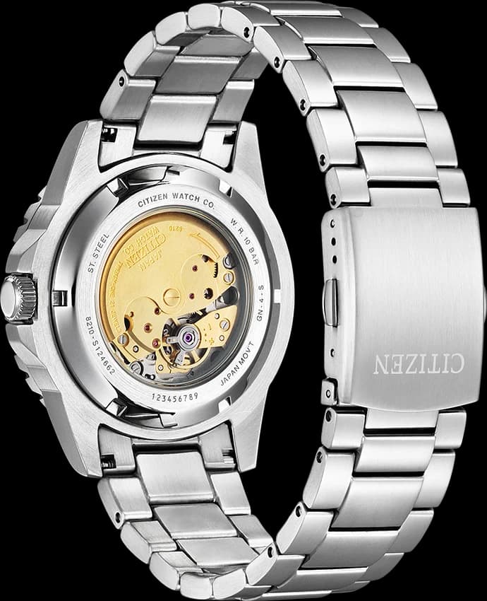 Bracelet Citizen NJ0128-80X acier inoxydable à maillons, fermoir déployant double sécurité, ajustable, finition brossée et polie