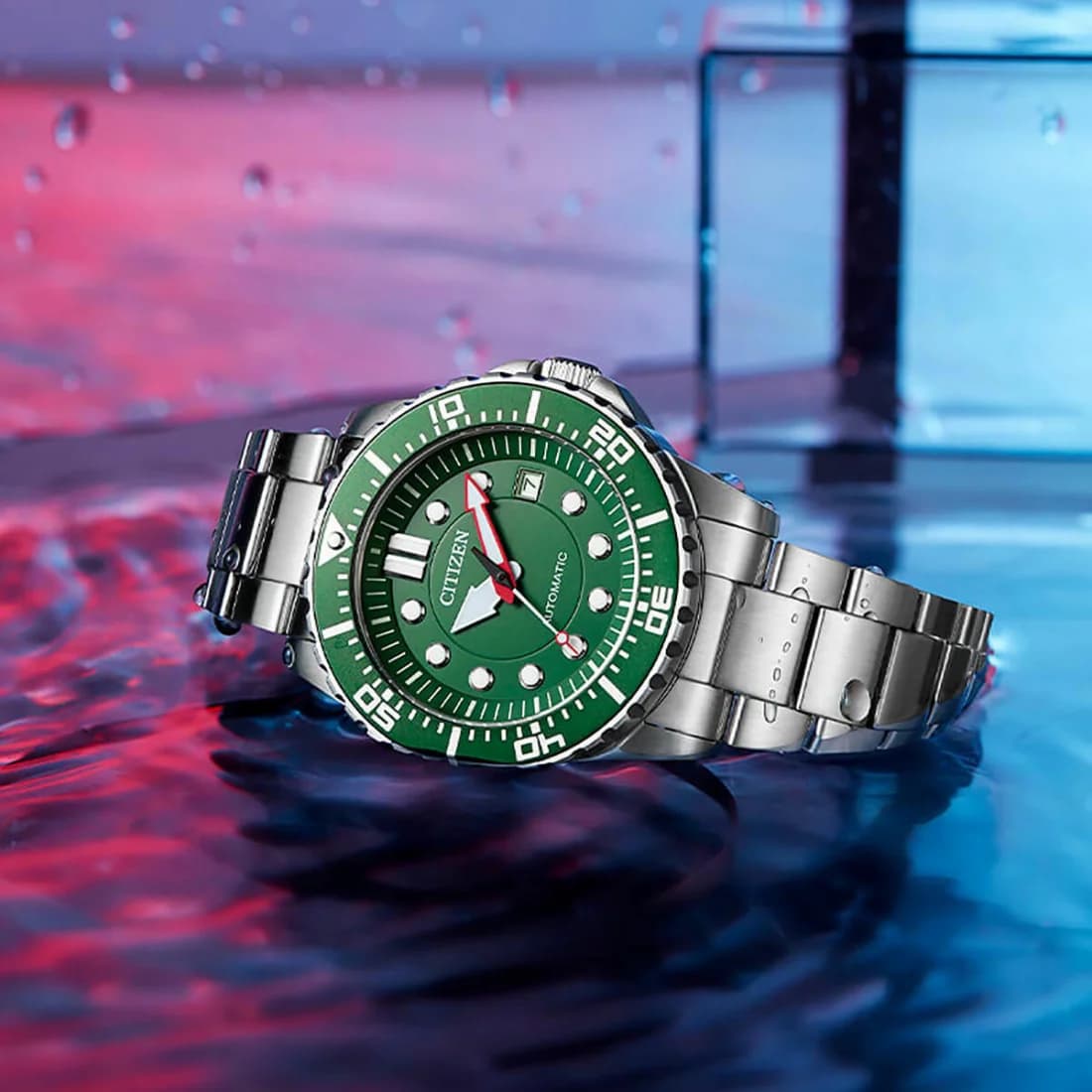 Montre Citizen NJ0129-87X Automatique Cadran Vert Acier vue 5