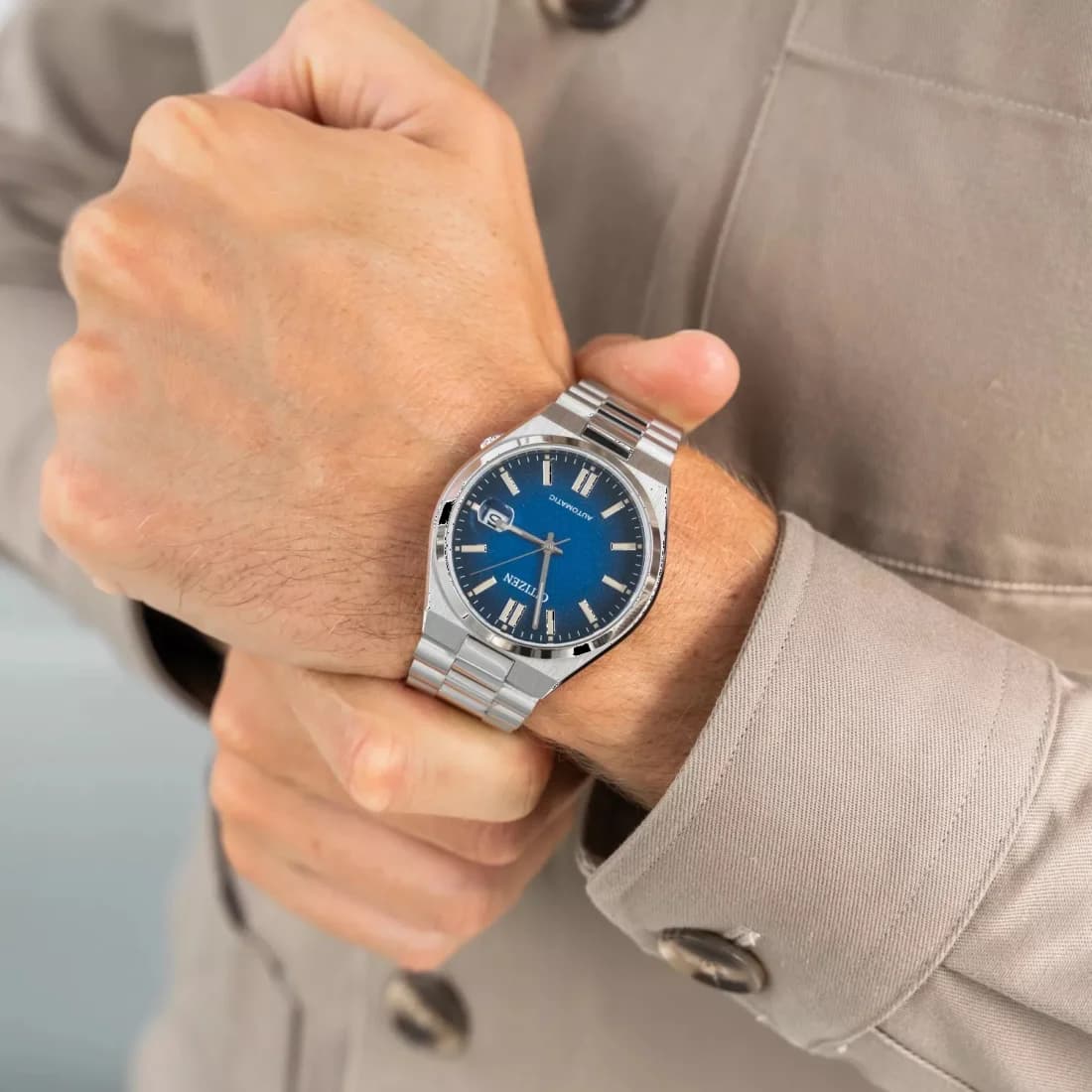 Montre Citizen NJ0151-88L Automatique Acier Cadran Bleu vue 5