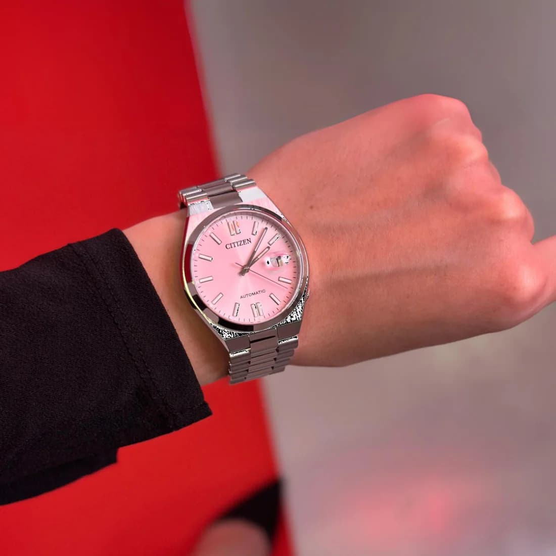 Montre Citizen NJ0158-89X Automatique Acier Cadran Rose Dreamy Pink vue 4