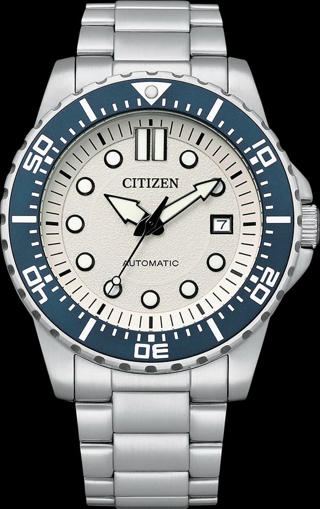 Montre Citizen NJ0171-81A automatique sport acier cadran blanc élégant style sobre et moderne