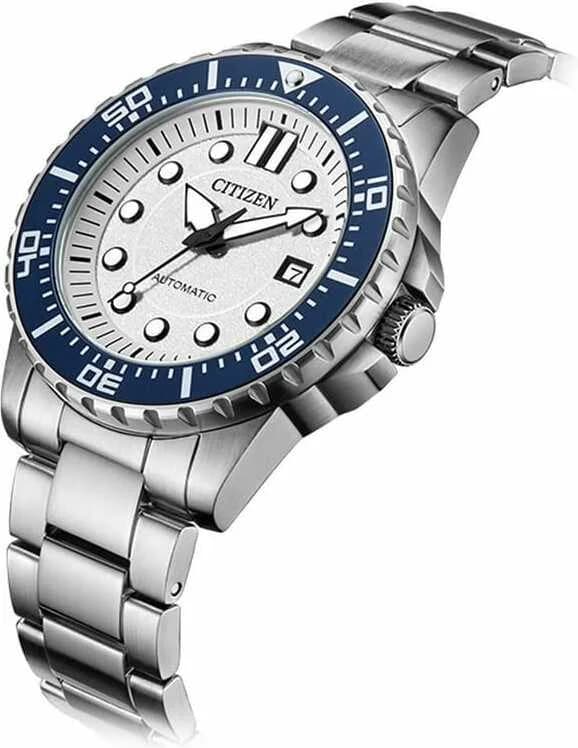 Cadran Citizen NJ0171-81A avec index appliqués aiguilles luminescentes guichet date à 3h lisibilité optimale