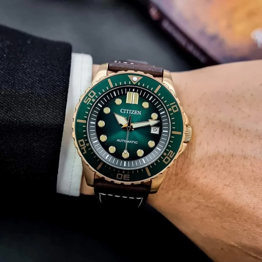 Boîtier Citizen NJ0173-18X en acier inoxydable 40mm, verre minéral, fond transparent, étanche 50m