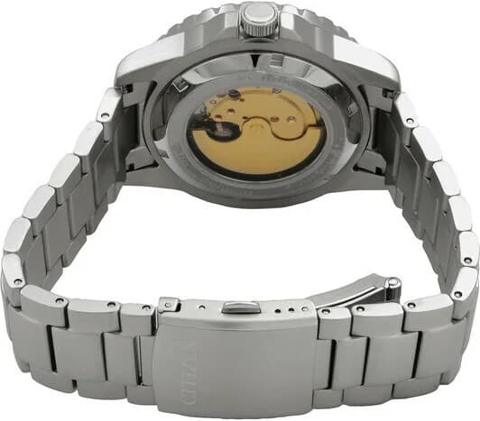 Bracelet Citizen NJ0178-81M en acier inoxydable à maillons, boucle déployante sécurisée, ajustable