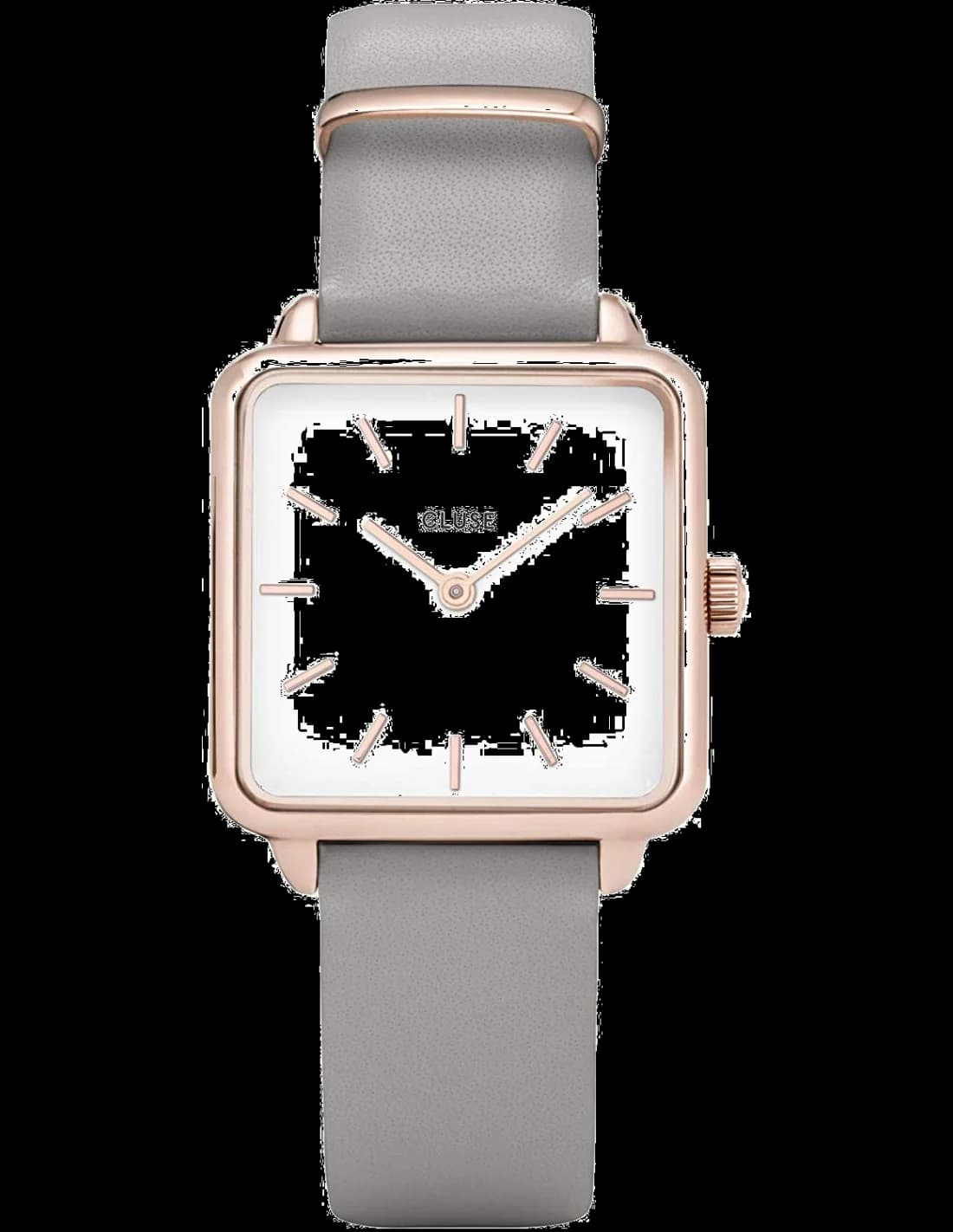 Montre Cluse CL60005 cadran blanc minimaliste, aiguilles dorées, design épuré pour femme