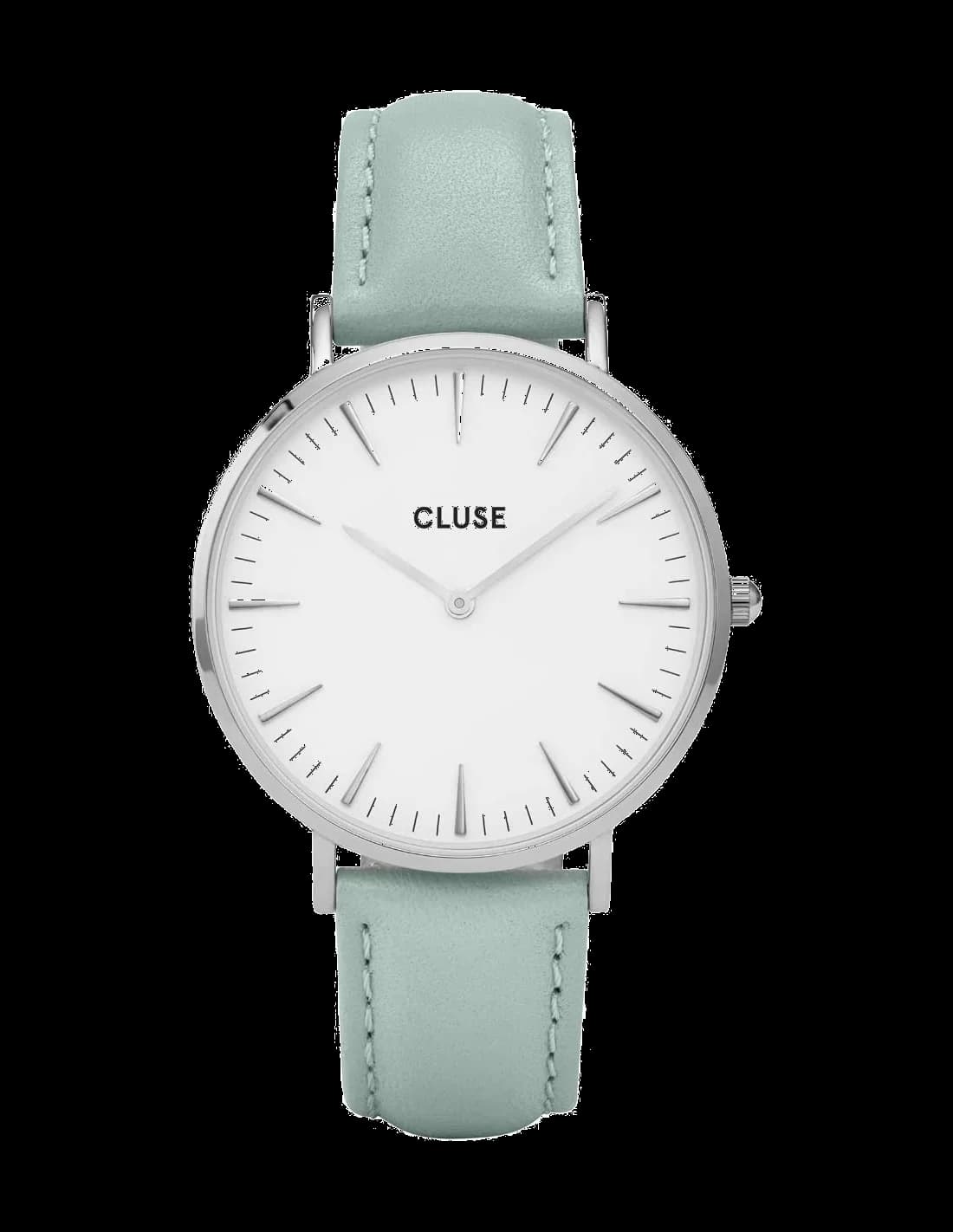Montre Cluse CL18225 au cadran blanc épuré et aiguilles dorées, style minimaliste chic