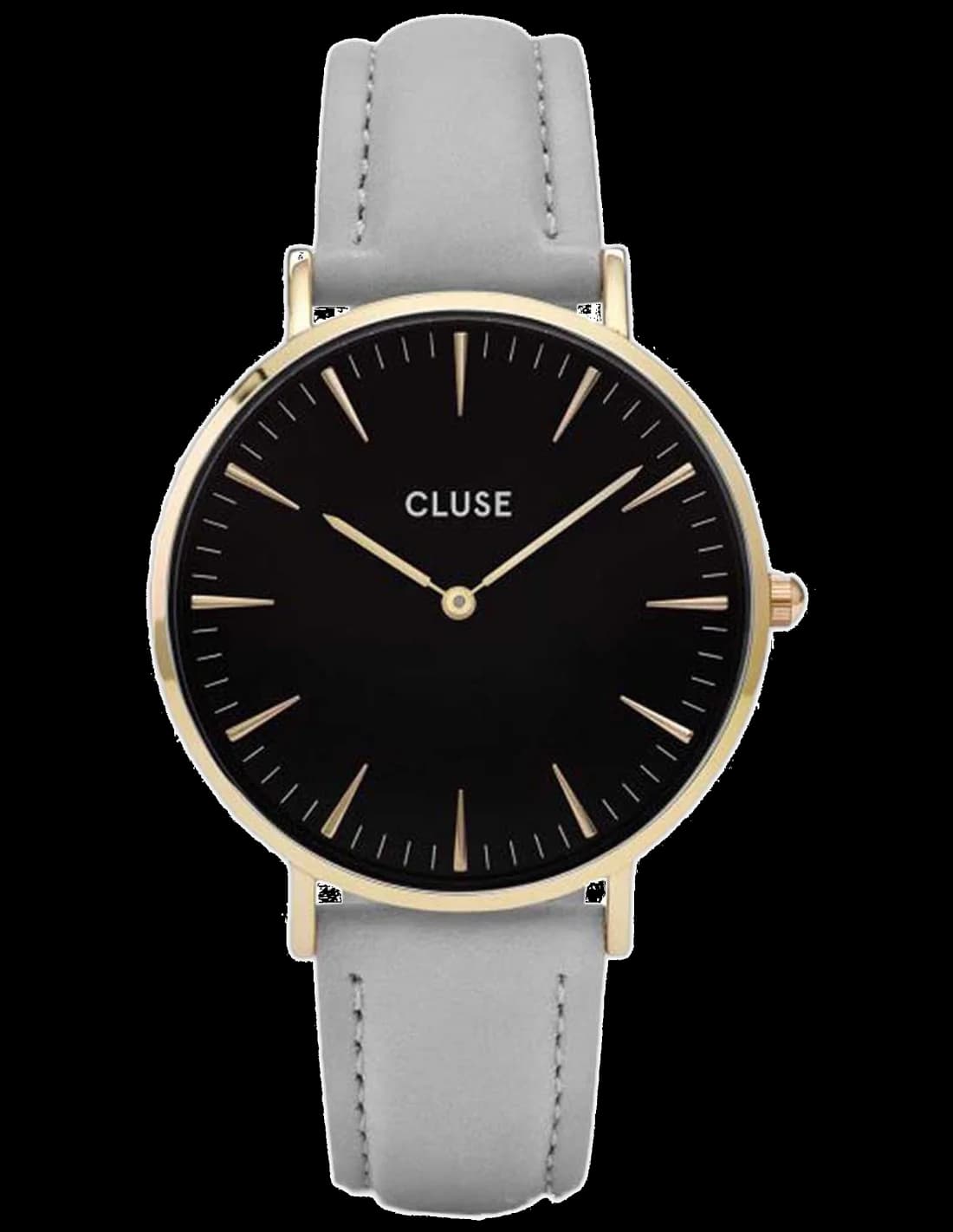 Montre Cluse CL18411 avec cadran blanc minimaliste et index dorés fins