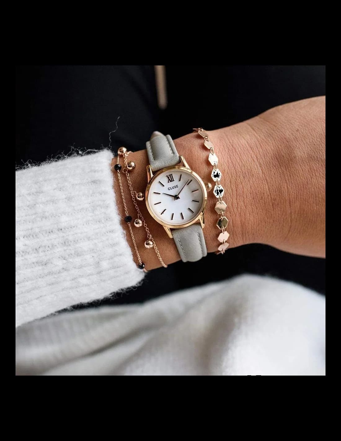 Bracelet Cluse CL50009 en maille milanaise dorée, finition élégante et ajustable