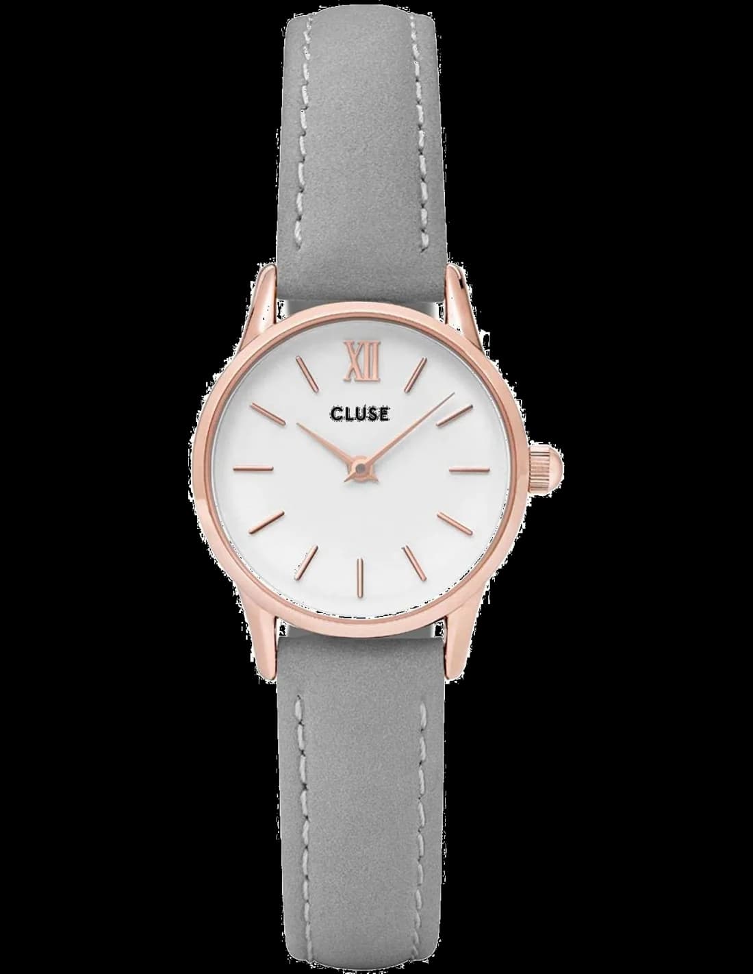Montre Cluse CL50009 avec cadran blanc minimaliste et aiguilles dorées fines