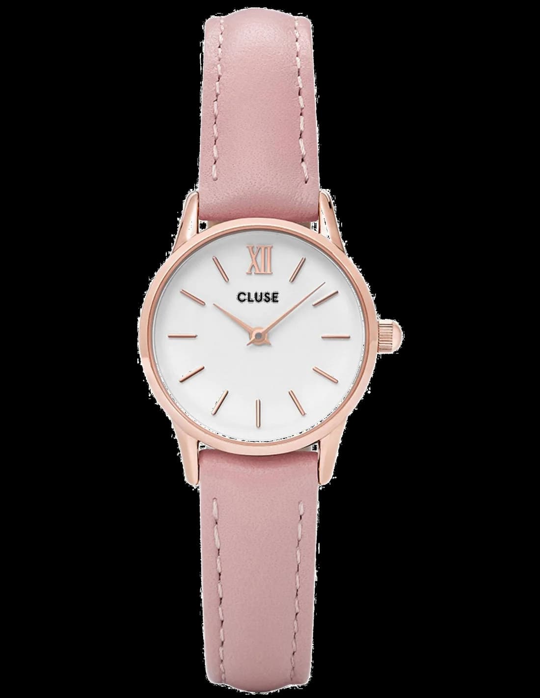 Montre Cluse CL50010 au cadran rose poudré et boîtier doré, style minimaliste chic