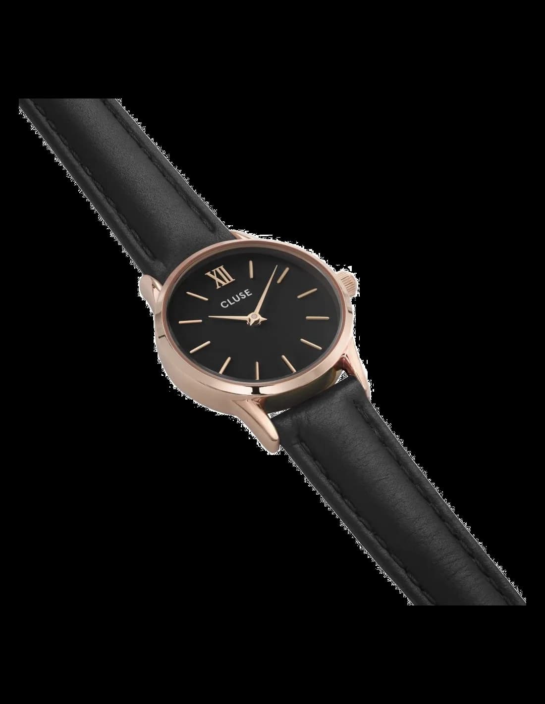 Cadran Cluse CL50011 blanc soleillé avec aiguilles et index dorés, date à 6h, design épuré et élégant