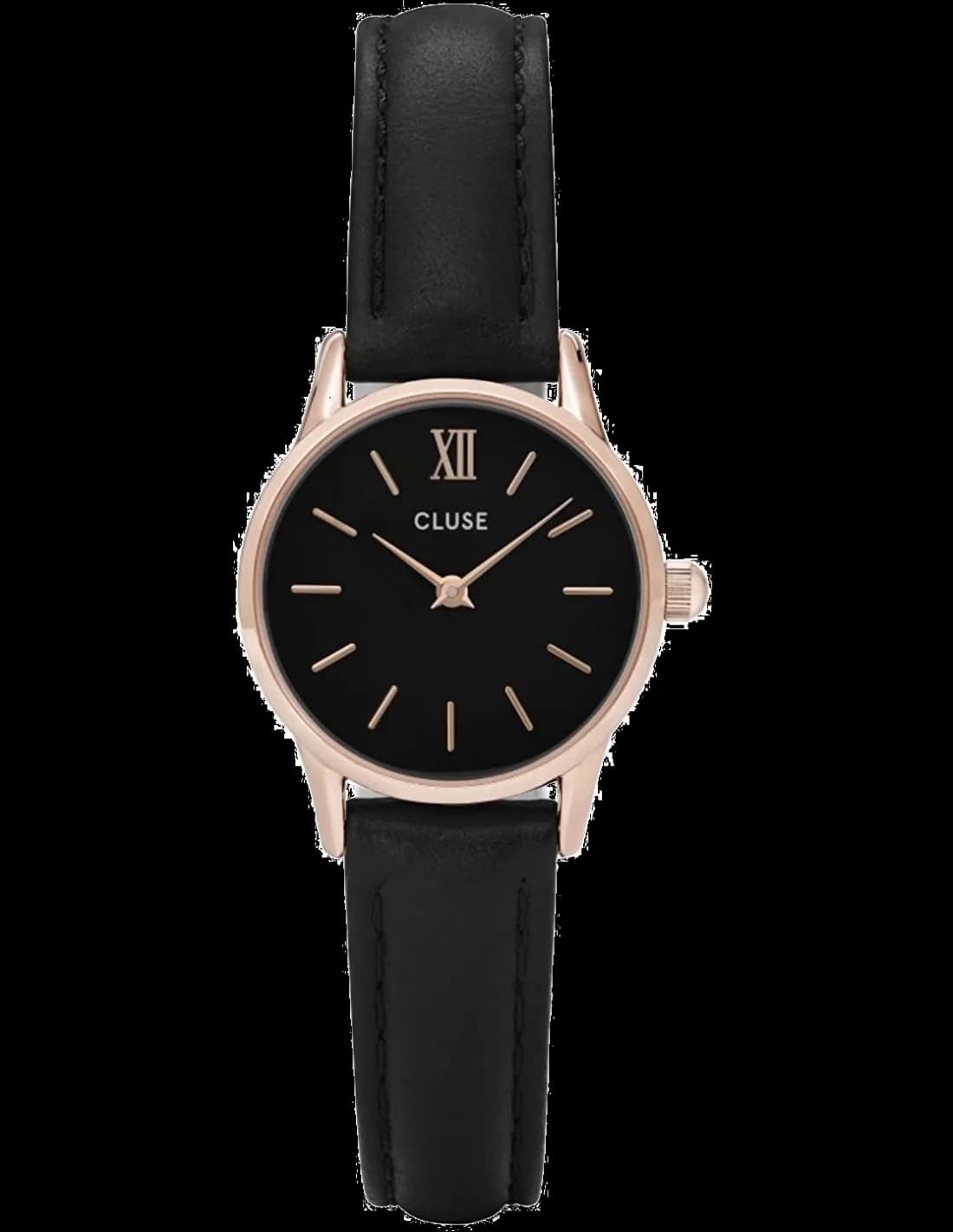 Montre Cluse CL50011 au cadran blanc soleillé, aiguilles dorées et index bâtons, style minimaliste chic
