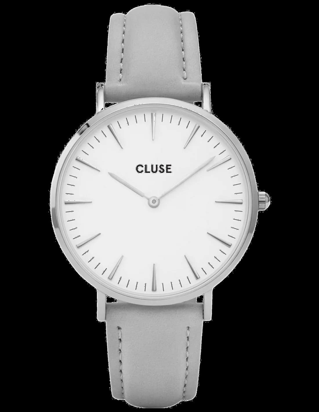 Montre Cluse CL18215 au cadran blanc et aiguilles dorées, style minimaliste chic