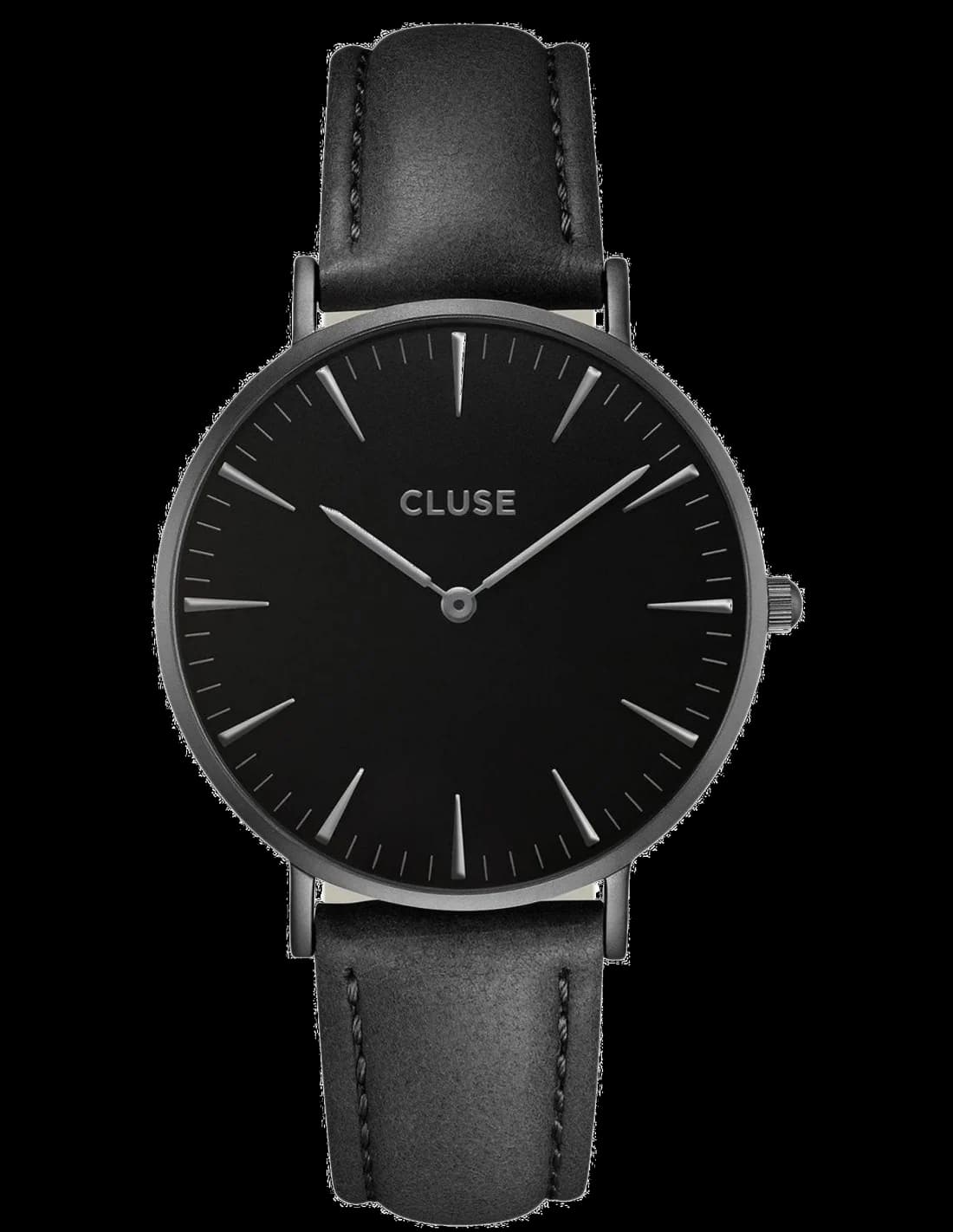 Montre Cluse CL18501 au cadran blanc minimaliste et aiguilles dorées, style épuré chic