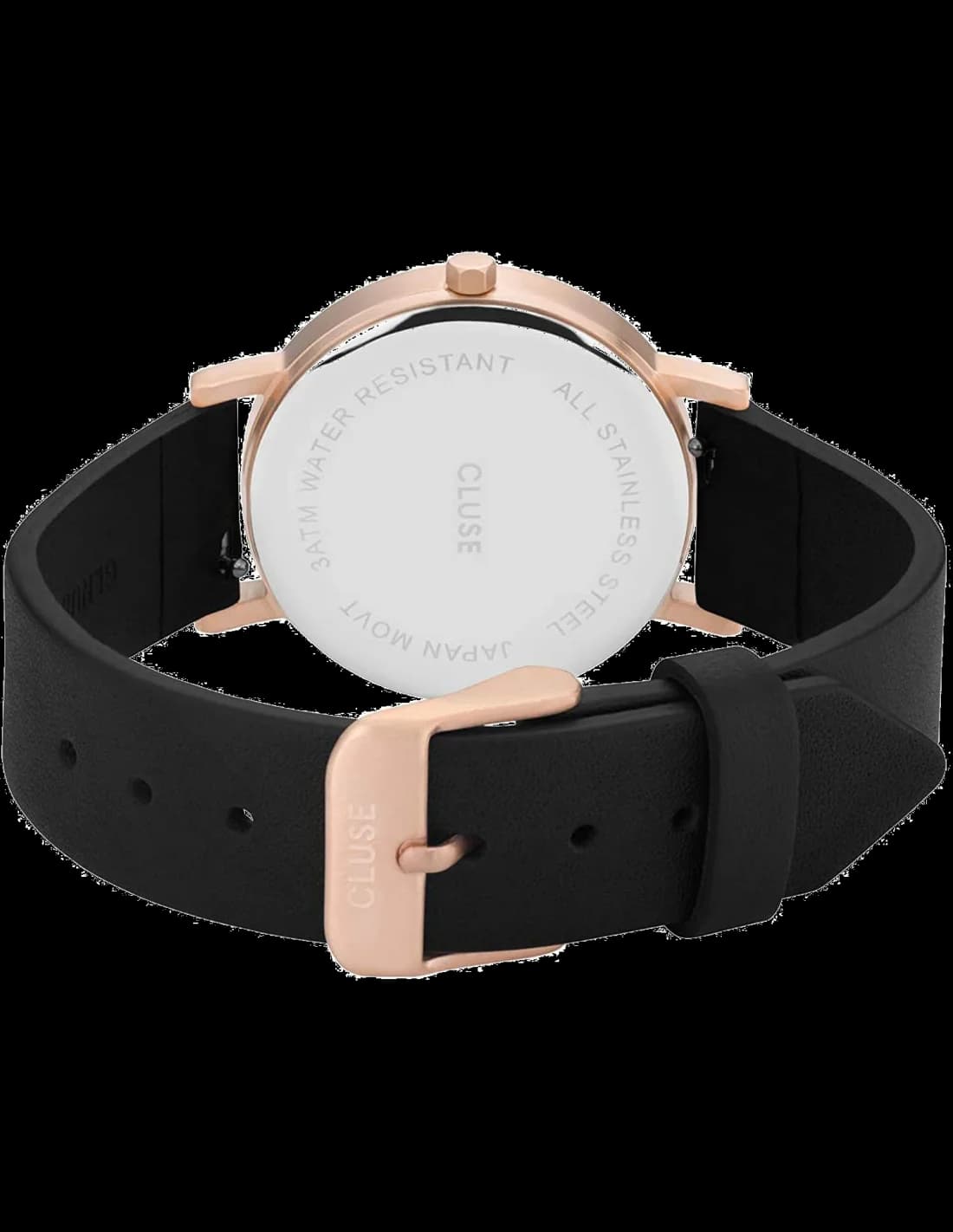 Bracelet Cluse CL40104 en cuir marron clair à boucle ardillon dorée