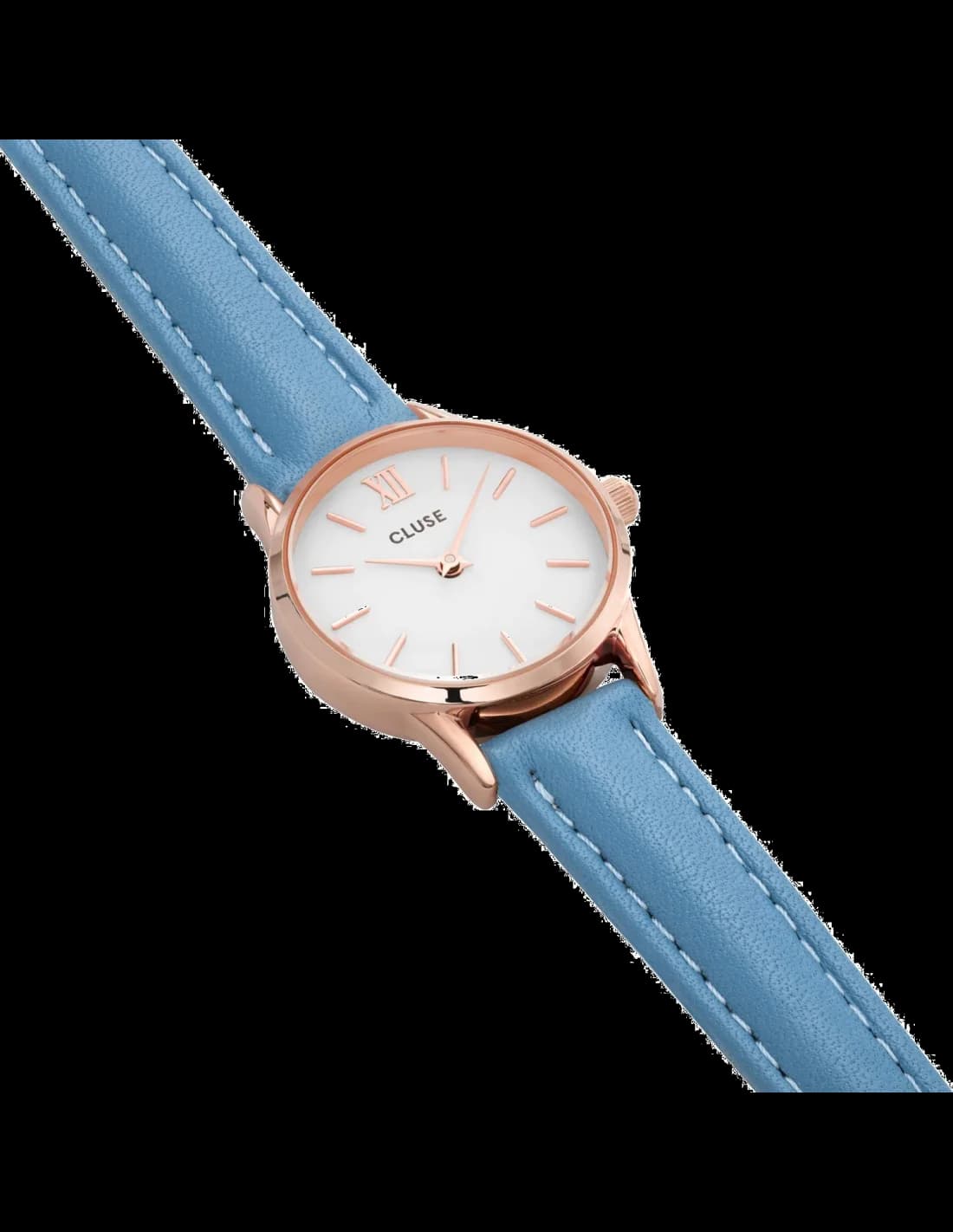 Cadran Cluse CL50026 avec index bâtons dorés et aiguilles fines, design épuré sans date