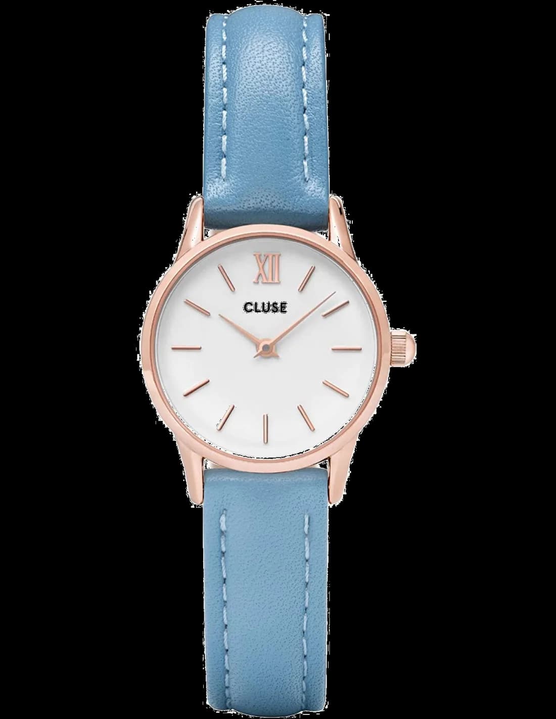 Montre Cluse CL50026 au cadran blanc laqué et aiguilles dorées, style minimaliste élégant