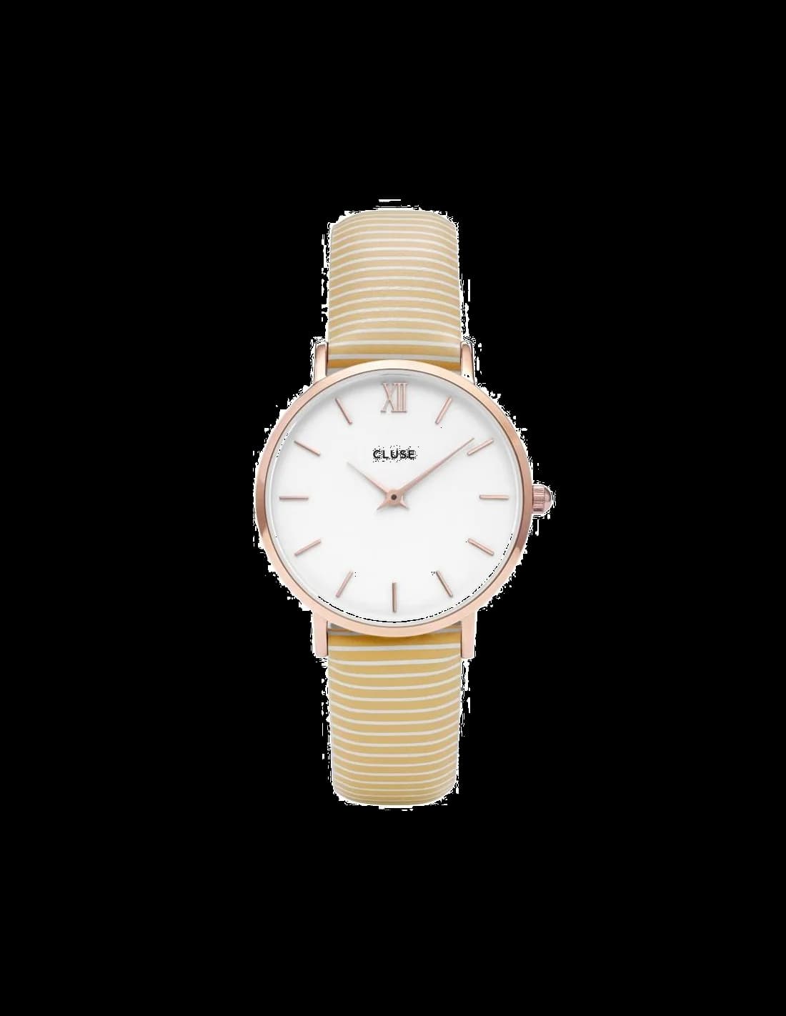 Montre Cluse CL30032 au cadran beige et aiguilles dorées, style minimaliste élégant