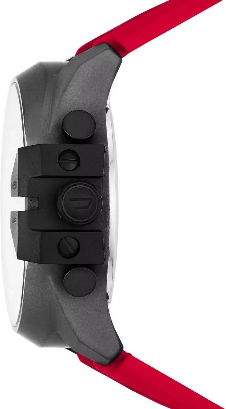 Cadran Diesel DZ4551 noir multifonction avec trois sous-cadres, aiguilles luminescentes et détails rouges dynamiques
