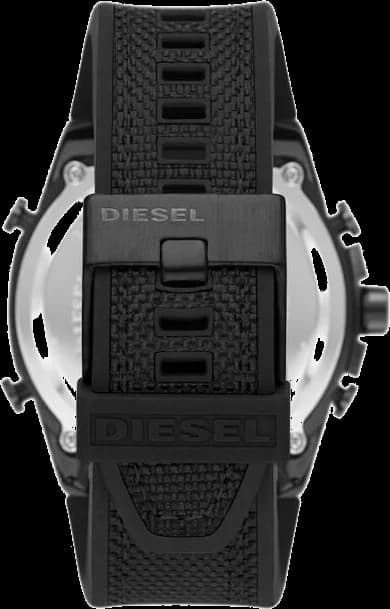 Cadran Diesel DZ4593 avec compteurs chronographe, date et affichage 24h, aiguilles rouges contrastées