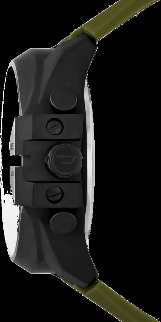 Bracelet Diesel DZ4549 vert nylon et silicone avec boucle ardillon noire, confort sportif et robuste