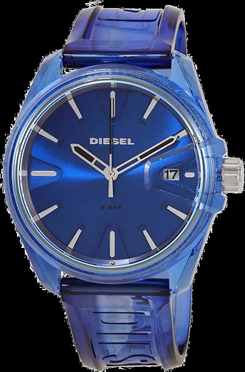 Montre Diesel DZ1927 au cadran noir profond avec index blancs et aiguilles lumineuses pour un look audacieux