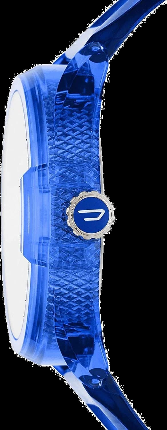Bracelet Diesel DZ1927 en cuir noir avec coutures contrastées et boucle ardillon en acier brossé