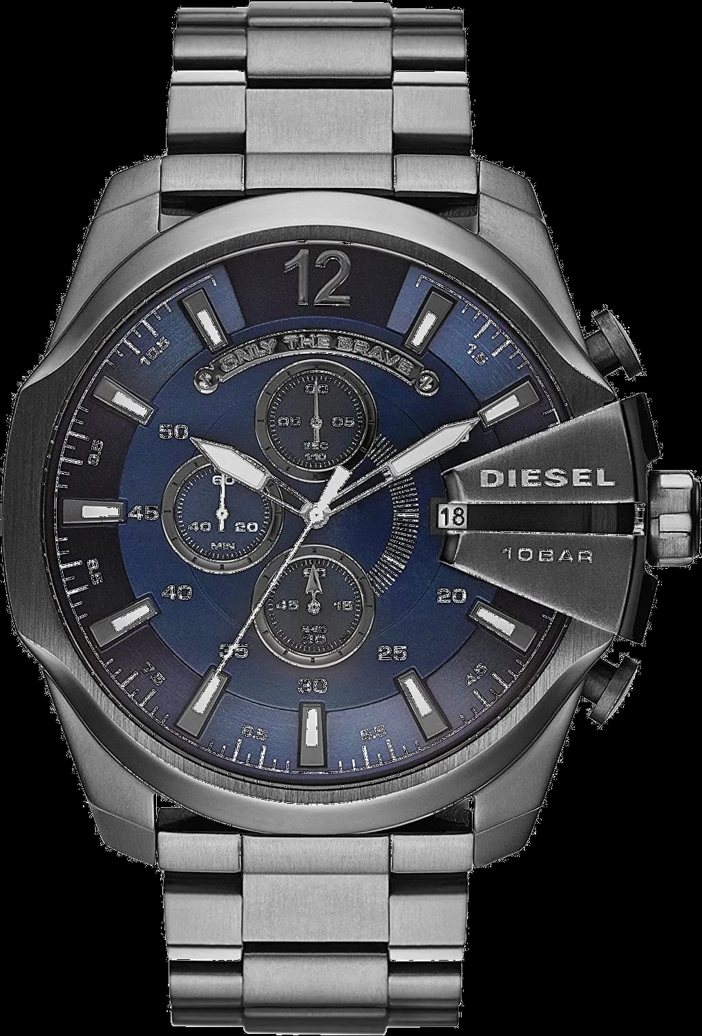 Montre Diesel DZ4329 acier anthracite, cadran noir, style robuste et sportif