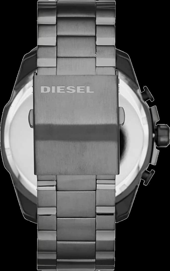 Boîtier Diesel DZ4329 boîtier tonneau, lunette crantée, couronne signée, vue profil