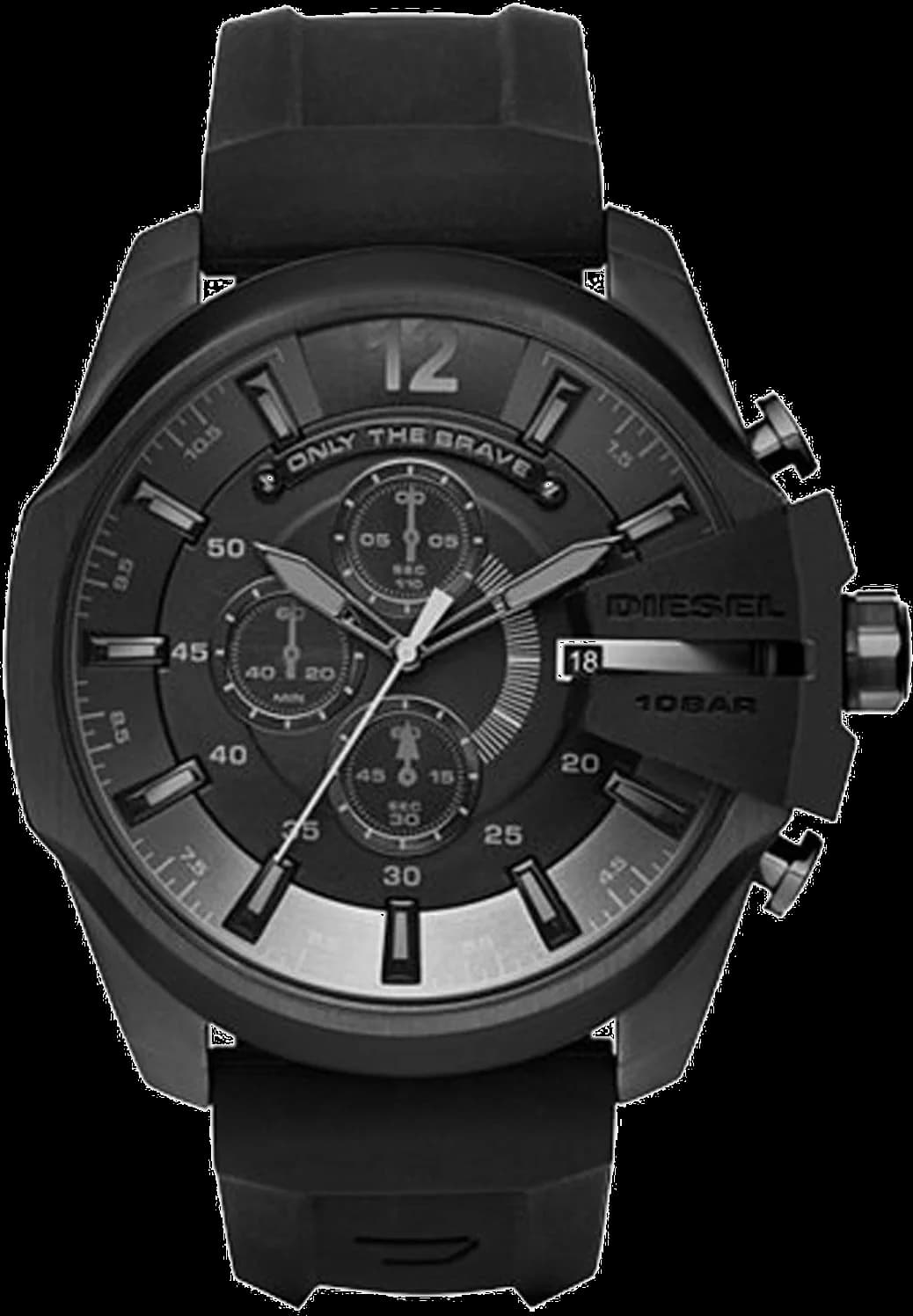 Montre Homme Diesel Mega Chief DZ4378 bracelet silicone noir