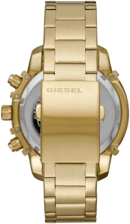 Bracelet Diesel DZ4522 en acier doré jaune, boucle déployante signée