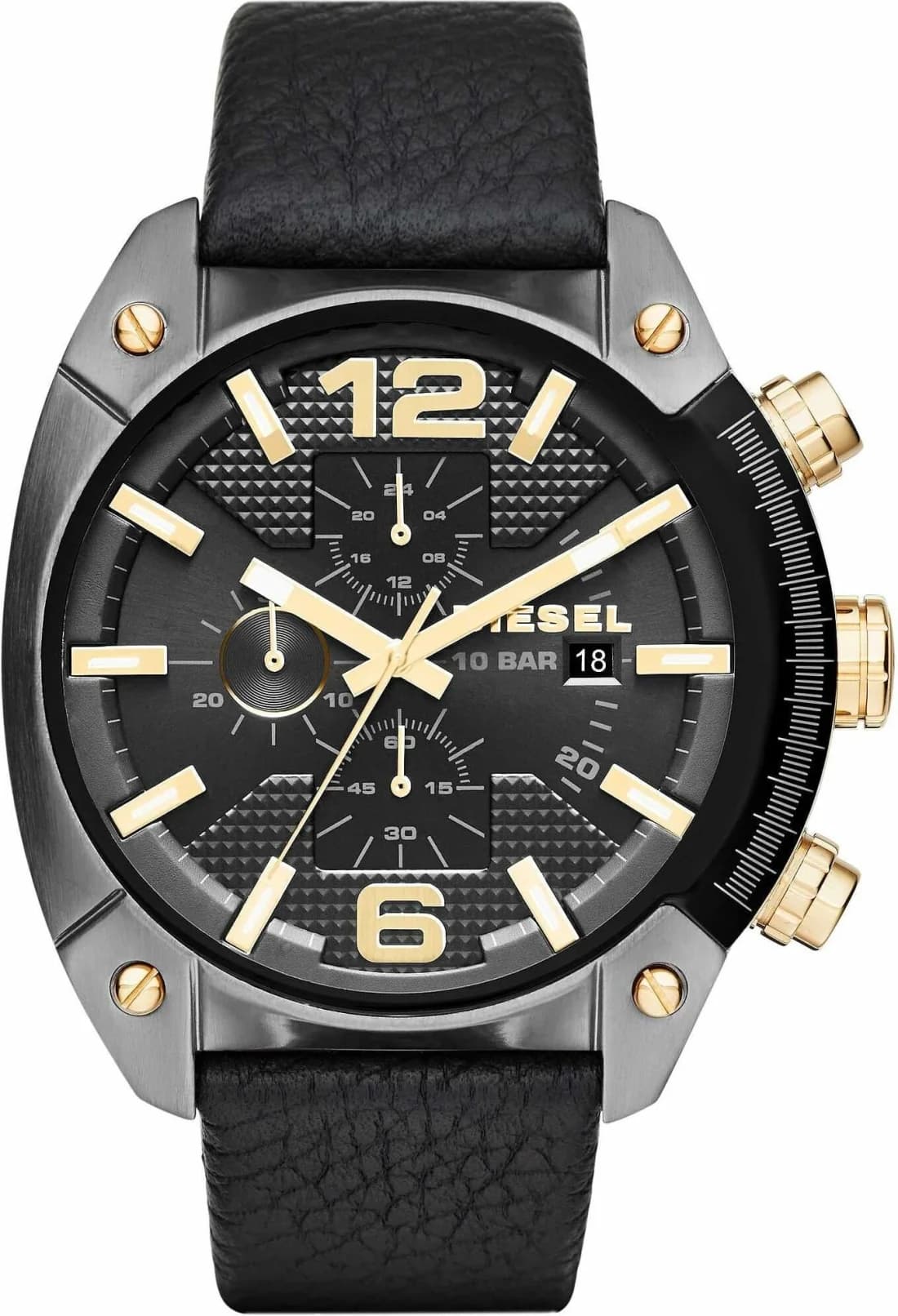 Montre Diesel DZ4572 Griffed avec Bracelet en Denim et Boîtier Acier