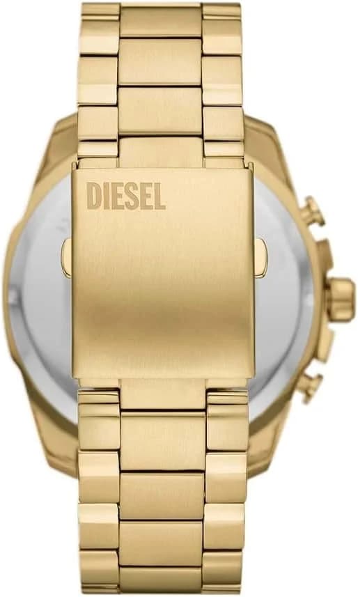 Bracelet Diesel DZ4595 en acier inoxydable à maillons larges, fermoir déployant gravé Diesel