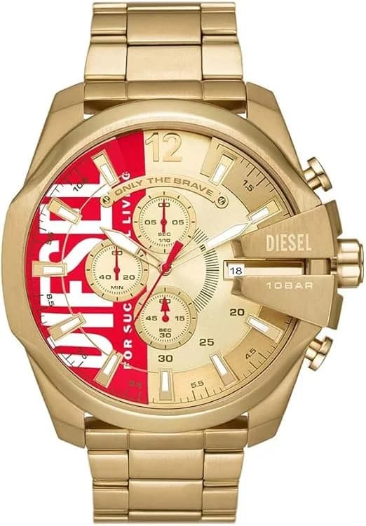 Montre Diesel DZ4595 au cadran noir sportif avec compteurs chronographe et accents rouges