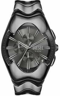 Montre Diesel DZ4682 au cadran noir multifonction et acier noir, style urbain robuste