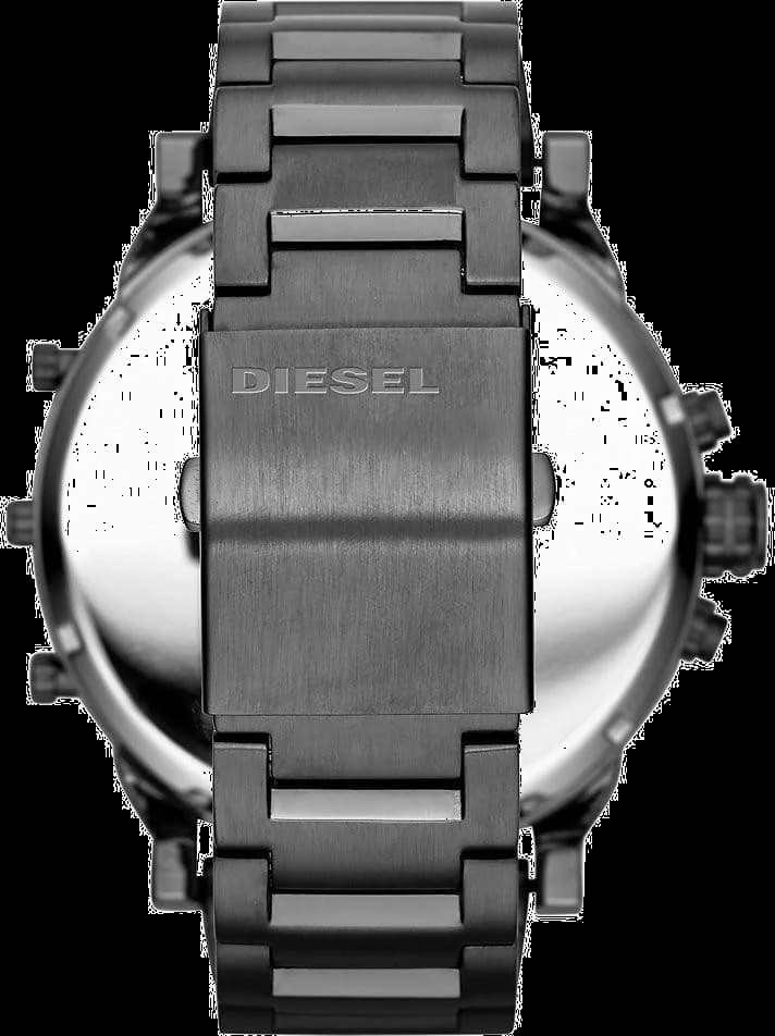 Bracelet Diesel DZ7331 en cuir marron clair avec coutures contrastées, fermoir boucle ardillon robuste et large