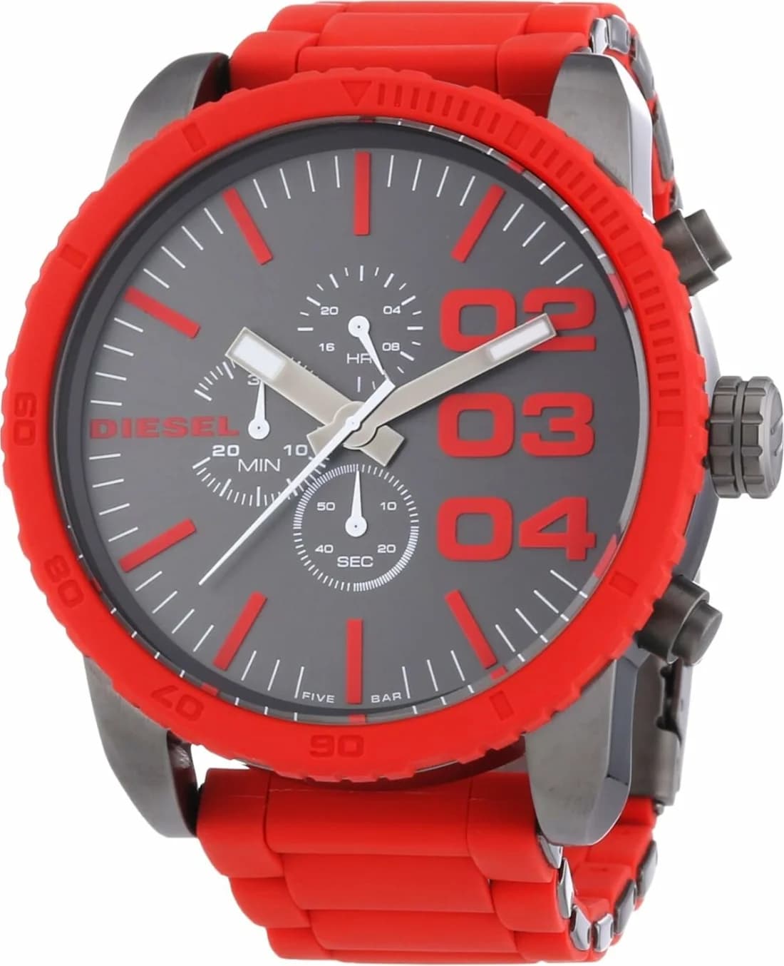 Montre Diesel DZ7338 avec cadran brun soleil, boîtier doré et style vintage chic