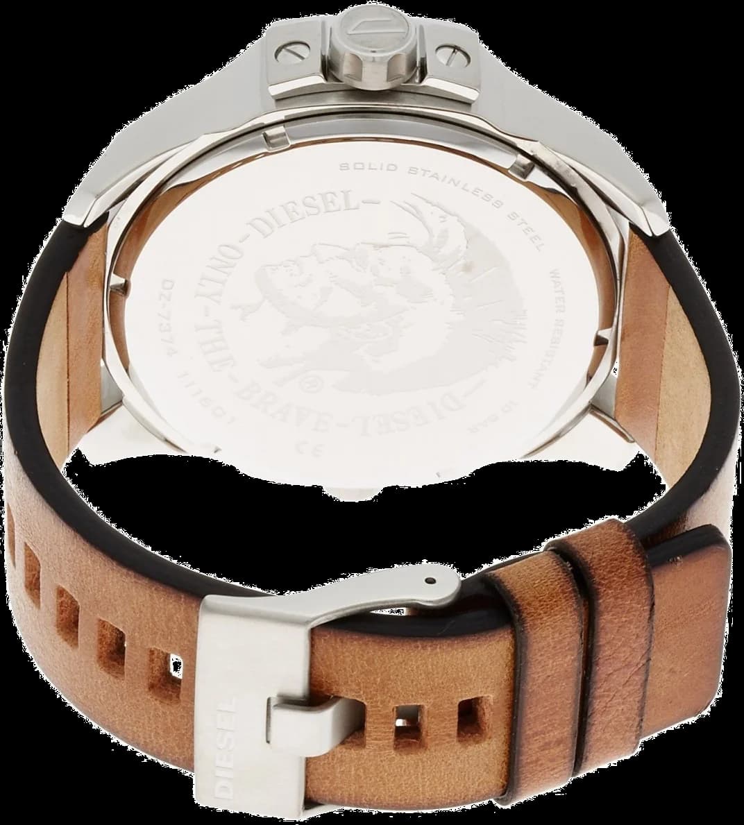 Montre Homme Diesel Uber Chief DZ7374 bracelet cuir marron vue 2