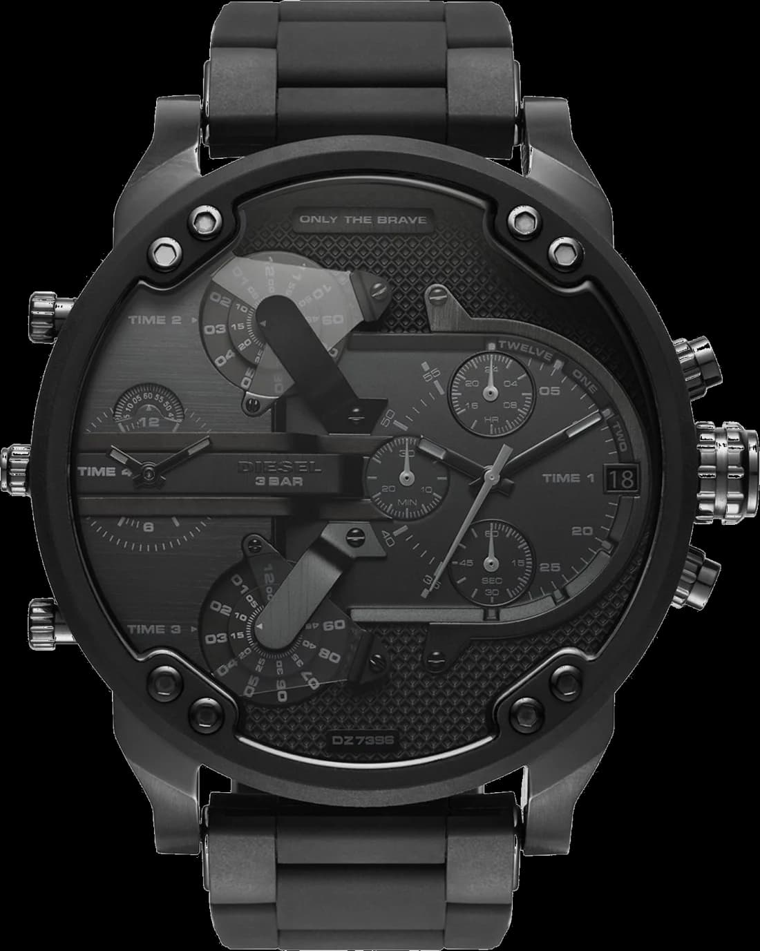 Montre Diesel DZ7396 au cadran noir XXL style industriel robuste