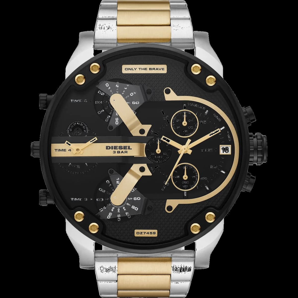 Montre Diesel Mr Daddy 2.0 acier inoxydable noir DZ7459 design robuste