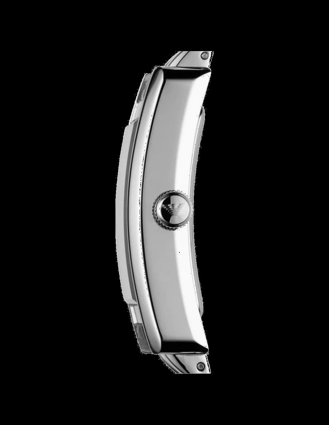 Cadran Emporio Armani AR0146 aux index bâtons et aiguilles fines sur fond argenté satiné