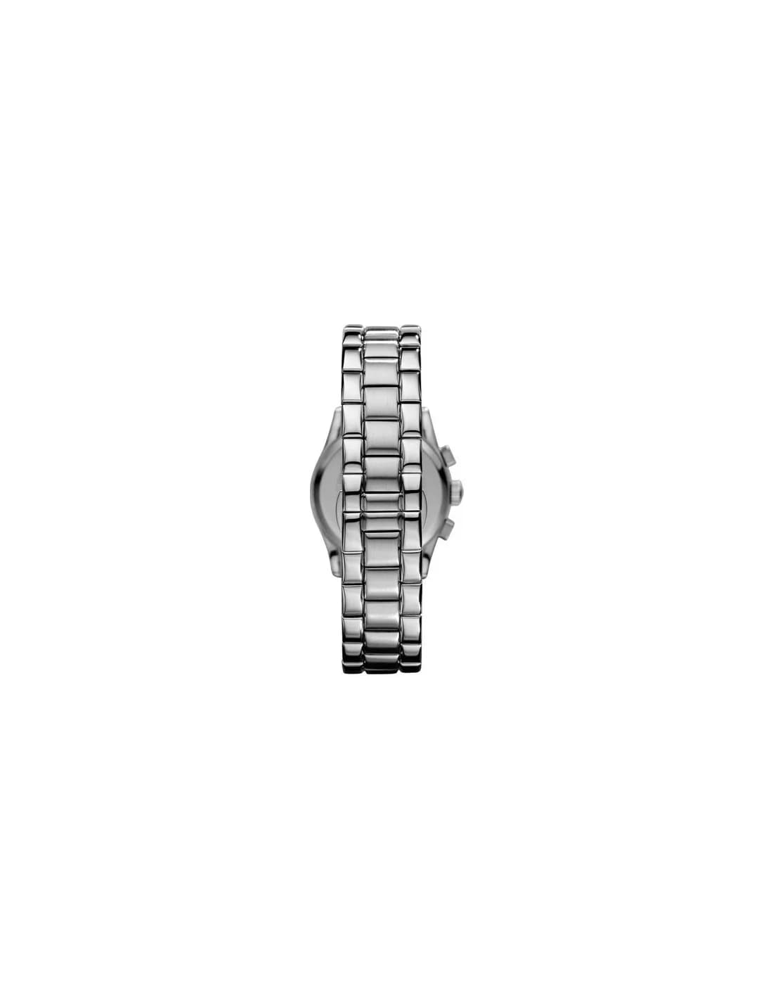 Boîtier Emporio Armani AR0674 en acier inoxydable brossé, lunette fine et poussoirs intégrés