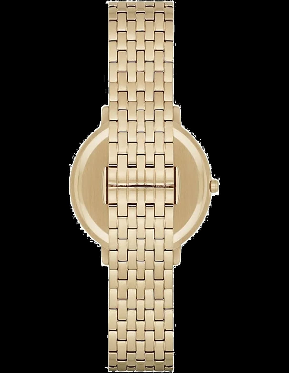 Bracelet Emporio Armani AR11007 en acier doré maillé, fermoir déployant, confort et allure sophistiquée