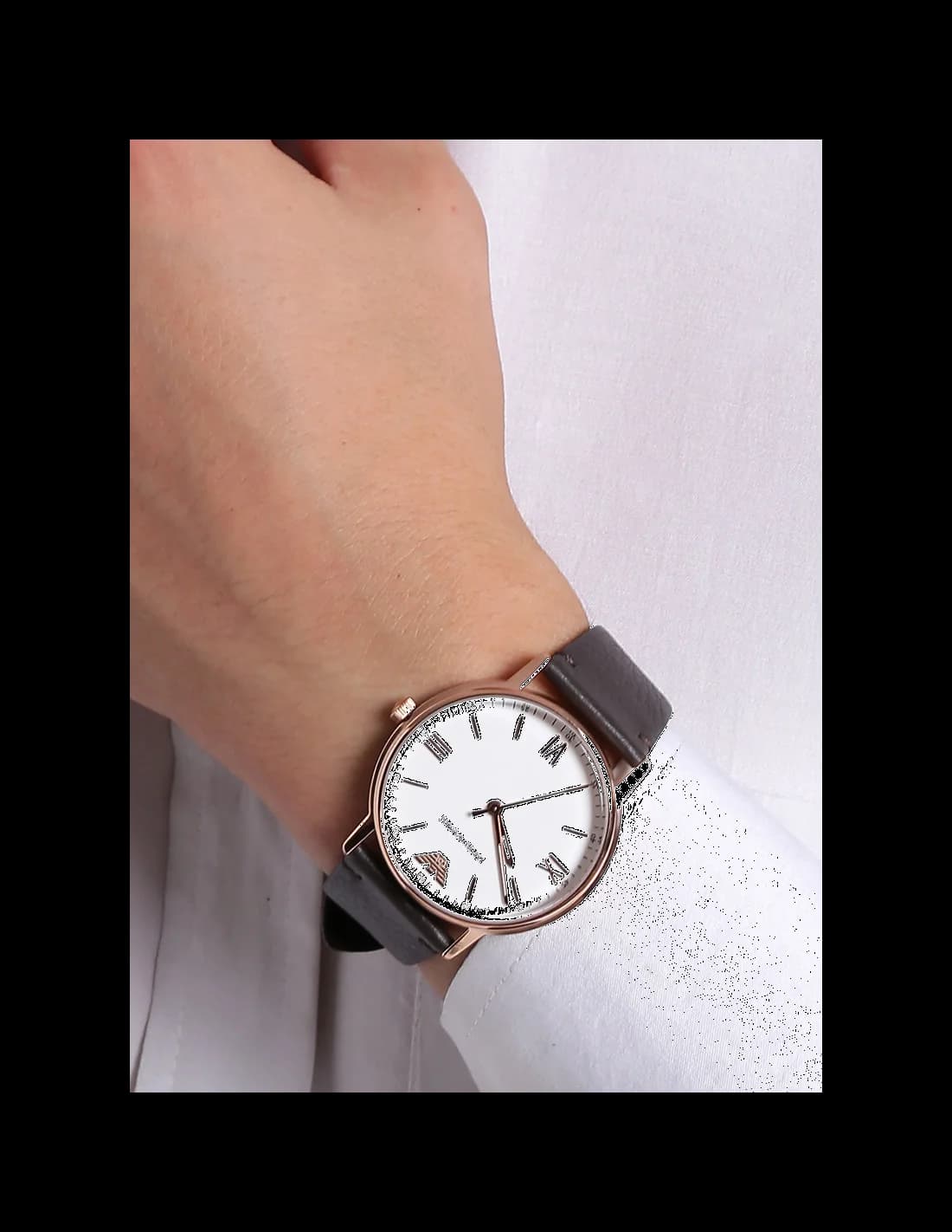 Montre Emporio Armani AR11011 Kappa avec Bracelet en Cuir Marron vue 2