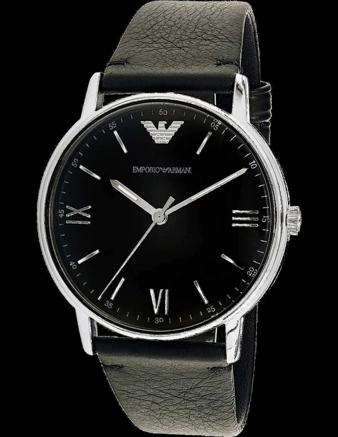 Montre Emporio Armani AR11013 au cadran noir élégant et design minimaliste contemporain