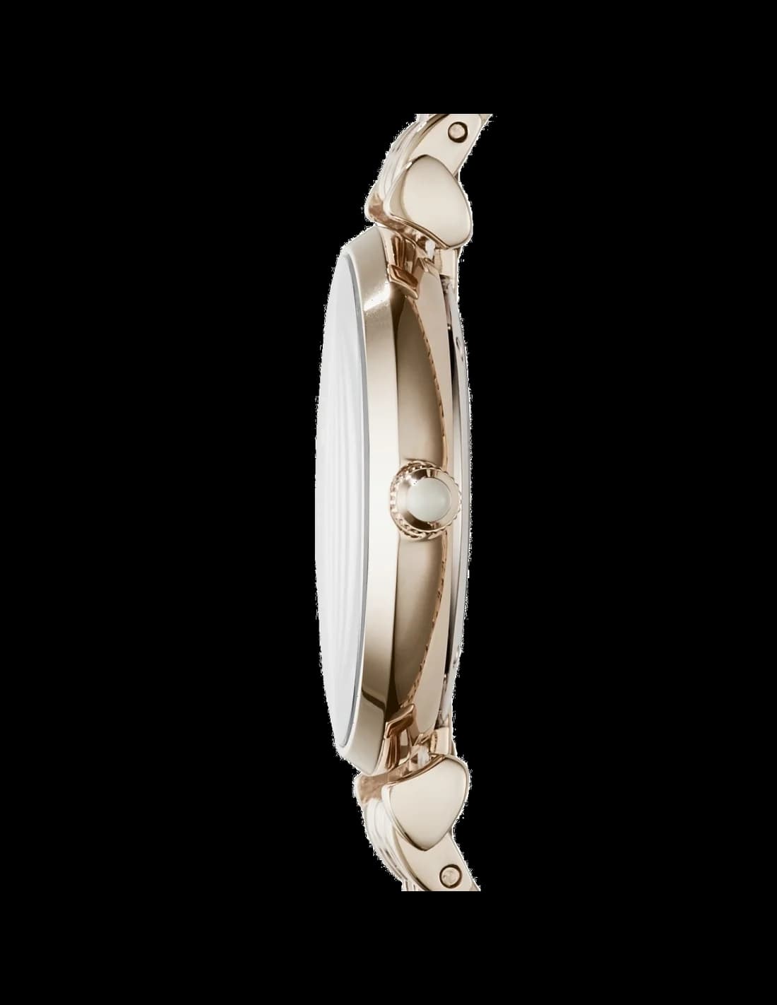 Cadran Emporio Armani AR11059 avec index bâtons appliqués et aiguilles dauphine dorées, guichet date à 3h
